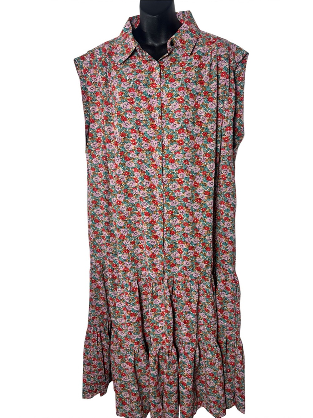 Natural life women’s medium Talulah maxi dress floral tiered dopamine
